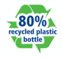 80 % recycled plastic bottle