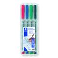 STAEDTLER® Lumocolor non-permanent Folienschreiber-Set, Medium, ca. 1 mm, 4 Farben