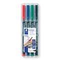 STAEDTLER® Lumocolor permanent Folienschreiber, Superfein, ca. 0,4 mm, 4 Farben