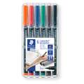 STAEDTLER® Lumocolor permanent Folienschreiber, Superfein, ca. 0,4 mm, 6 Farben