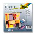 folia® Puzzle mit Legerahmen, blanco weiß, 25-teilig, 21 x 21cm, 1 Stück