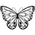 Marabu Silhouette-Schablonen 15 cm x 15 cm, Romantic Butterfly