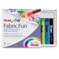 PENTEL Arts® Fabric Fun® Stoffmalkreide Set, Set mit 7 Farben