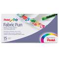PENTEL Arts® Fabric Fun® Stoffmalkreide Set, Set mit 15 Farben