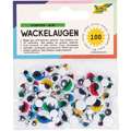 FOLIA® Wackelaugen mit Wimpern, farbig, in 6 Größen, 100 Stück