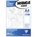 Clairefontaine Mangablock für Storyboard, 21 cm x 29,7 cm, DIN A4, 55 g/m², glatt, 1-fach-Raster, Block mit 100 Blatt