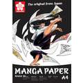 SAKURA® Manga-Zeichenblock, 21 cm x 29,7 cm, DIN A4, 250 g/m², glatt, Block mit 20 Blatt (1-seitig geleimt)
