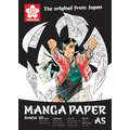 SAKURA® Manga-Zeichenblock, 14,8 cm x 21 cm, DIN A5, 250 g/m², glatt, Block mit 20 Blatt (1-seitig geleimt)