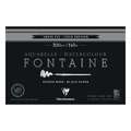 Clairefontaine FONTAINE Aquarellblock Noir, 14 cm x 21 cm, 300 g/m², fein, Block mit 20 Blatt (vierseitig geleimt)