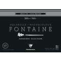 Clairefontaine FONTAINE Aquarellblock Noir, 36 cm x 51 cm, 300 g/m², fein, Block mit 15 Blatt (vierseitig geleimt)