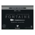 Clairefontaine FONTAINE Aquarellblock Noir, 30 cm x 40 cm, 300 g/m², fein, Block mit 15 Blatt (vierseitig geleimt)