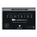 Clairefontaine FONTAINE Aquarellblock Noir, 12 cm x 18 cm, 300 g/m², fein, Spiralblock mit 12 Blatt