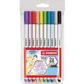 STABILO® Pen 68 brush Kunststoff-Etuis, 10er Set