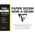 Clairefontaine "Dessin à Grain" Zeichenpapier Sortimente, 24 cm x 32 cm, 12 Blatt, Schwarz