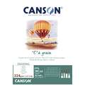 CANSON® "C" à grain® Zeichenblock, 29,7 cm x 42 cm, DIN A3, Block mit 30 Blatt, fein, 224 g/m²