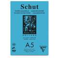 Schut Aquarellblock / Aquarellkarton, 14,8 cm x 21 cm, DIN A5, 250 g/m², fein, Block mit 40 Blatt