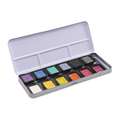FINETEC Essentials Farbkästen deckende Perlglanzfarben, 12er Set, "Rainbow", Deckende Perlglanztöne