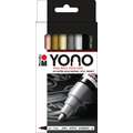 MARABU YONO Acrylmarker-Sets, 4 x 1,5 - 3 mm Metallic