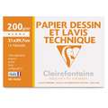 Clairefontaine Zeichenpapier, 200 g/m², 12 Blatt, DIN A4, 21 cm x 29,7 cm