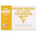 Clairefontaine Zeichenpapier, 160 g/m², 12 Blatt, DIN A4, 21 cm x 29,7 cm