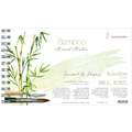 Hahnemühle Bamboo-Mixed Media Künstlerkarton, 15,3 cm x 25 cm, 15 Blatt=30 Seiten, 265 g/m², Spiralblock