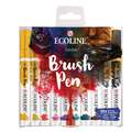 TALENS ECOLINE® Brush Pen Marker 10er-Sets, Dunkel