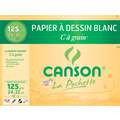 CANSON® Zeichenpapier weiß, 24 cm x 32 cm, 12er-Pckg., satiniert, 125 g/m²