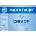 CANSON® Transparentpapier Calque Satin, 21 cm x 29,7 cm, DIN A4, 90 g/m², Block mit 12 Blatt, Block (1-seitig geleimt)