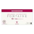 Clairefontaine Aquarellpapier FONTAINE Feinkorn, 20 cm x 40 cm, 15 Blatt, fein, 300 g/m², Block (4-seitig geleimt)