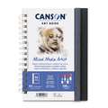 CANSON® Mixed Media Artist ART BOOK, Spiral-Skizzenbuch, 21 cm x 29,7 cm, DIN A4, fein, 300 g/m², Hochformat, spiralgebunden an der langen Seite
