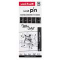 UNI-BALL pin Fineliner, thematische 5er-Sets, "Tatoo Art"