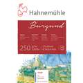 Hahnemühle „Burgund“ Aquarellblock, 17 cm x 24 cm, Block (4-seitig geleimt), 250 g/m², rau