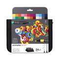 WINSOR & NEWTON™ promarker™ Wallet 24er-Sets, Student Design, Set, Keilspitze|konische Spitze, 24 x promarker brush™