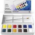 WINSOR & NEWTON Cotman™ Sketcher's Pocket Box, Aquarellfarben-Set mit 12 halben Näpfchen