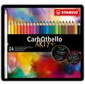 STABILO® CarbOthello ARTY+ Pastellstifte, Metalletuis, 24 Stifte