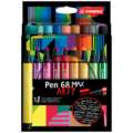 STABILO® ARTY Pen 68 MAX-Sets, 18er Etui, 1-5 mm, Keilspitze