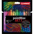 STABILO® pointMax Filzschreiber ARTY-Sets, 15er-Set, 0,8 mm, konische Spitze