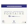 Clairefontaine FONTAINE Aquarellblock halbsatiniert, 42 cm x 56 cm, 300 g/m², satiniert, Block (4-seitig geleimt) mit 25 Blatt