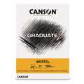 CANSON® Graduate Bristol Zeichenblock, 21 cm x 29,7 cm, DIN A4, glatt, 180 g/m²