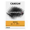 CANSON® Graduate Bristol Zeichenblock, 29,7 cm x 42 cm, DIN A3, glatt, 180 g/m²