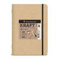 Clairefontaine Kraftpapier Natur, geheftetes Skizzenbuch, 14,8 cm x 21 cm, DIN A5, Skizzenbuch, 115 g/m²