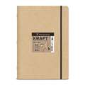 Clairefontaine Kraftpapier Natur, geheftetes Skizzenbuch, 21 cm x 29,7 cm, DIN A4, Skizzenbuch, 115 g/m²