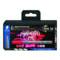 STAEDTLER® pigment arts pen brush 371, 6er-Sets, Reds & Pinks, Set, Pinselspitze