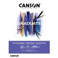 CANSON® Graduate Mixed Media-Blöcke, weiß, 29,7 cm x 42 cm, DIN A3, fein, 200 g/m²
