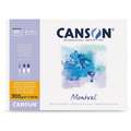 CANSON® Montval® Aquarellkarton, 300 g/qm Feinkorn, 24 cm x 32 cm, 300 g/m², fein, Block mit 100 Blatt, an der kurzen Seite geleimt