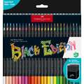 FABER-CASTELL Black Edition Buntstifte, Kartonetui + Aufsteller Stifte Halter, Sets, Set mit 50 Stiften