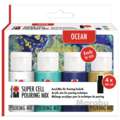 Marabu SUPER CELL POURING MIX Sets, OCEAN, Set