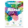 Clairefontaine Alcohol Inkpad Kalligraphieblock, 21 cm x 29,7 cm, DIN A4, glatt, 90 g/m², 1-seitig geleimter Block mit 25 Blatt