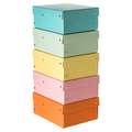 FALKEN Purebox Archivbox 5er-Sets, Pastell, 14,8 cm x 21 cm, DIN A5, Set, Höhe 10 cm