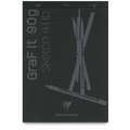 Clairefontaine Zeichenblock GraF It, Schwarz, 10,5 cm x 14,8 cm, DIN A6, 90 g/m²